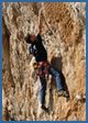 Muzzerone rock climbing photograph – No Smoking, F7c